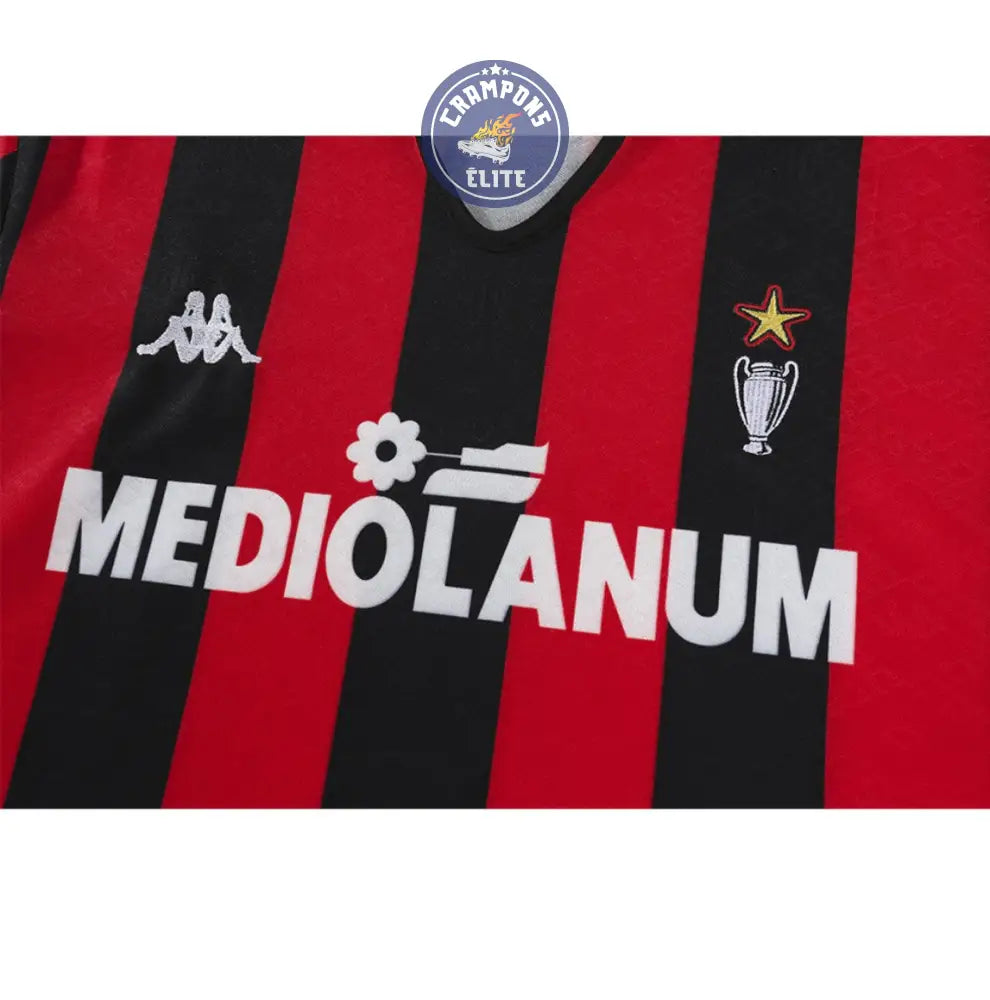 AC Milan 1989/90 Domicile à manches longues