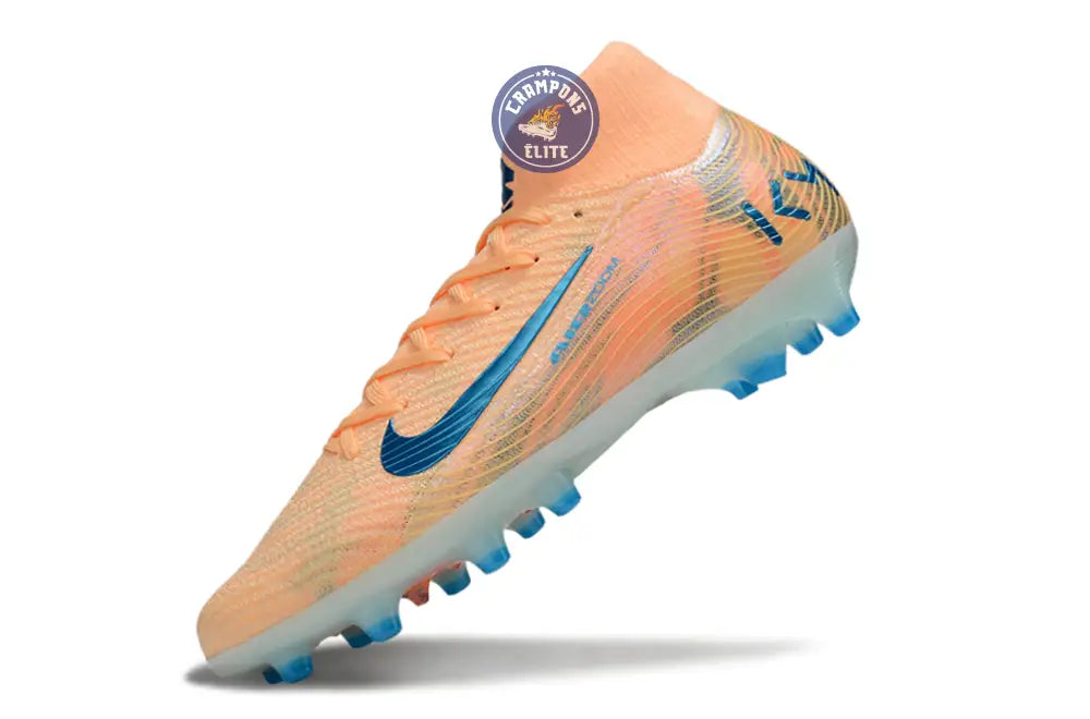 Air Zoom Mercurial Superfly 10 AG Kylian Mbappe - Orange/Bleu turquoise