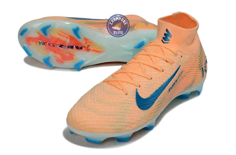 Air Zoom Mercurial Superfly 10 FG Kylian Mbappe - Orange/Bleu turquoise