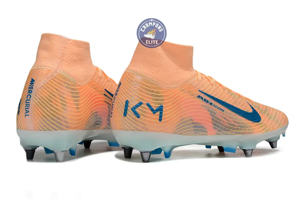 Air Zoom Mercurial Superfly 10 SG Kylian Mbappe - Orange/Bleu turquoise SG