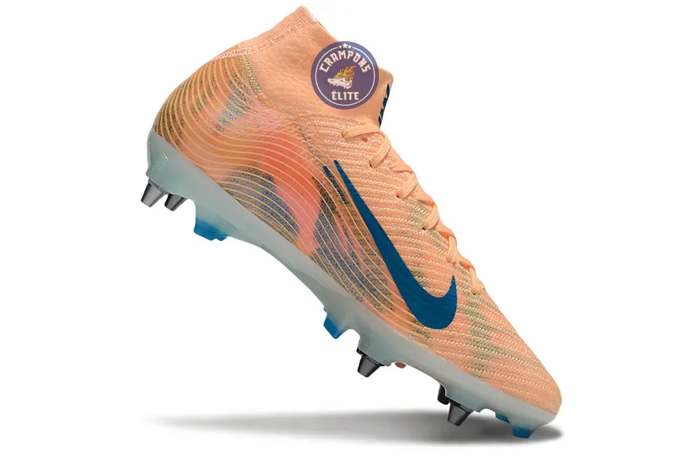 Image of Air Zoom Mercurial Superfly 10 SG Kylian Mbappe - Orange/Bleu turquoise SG