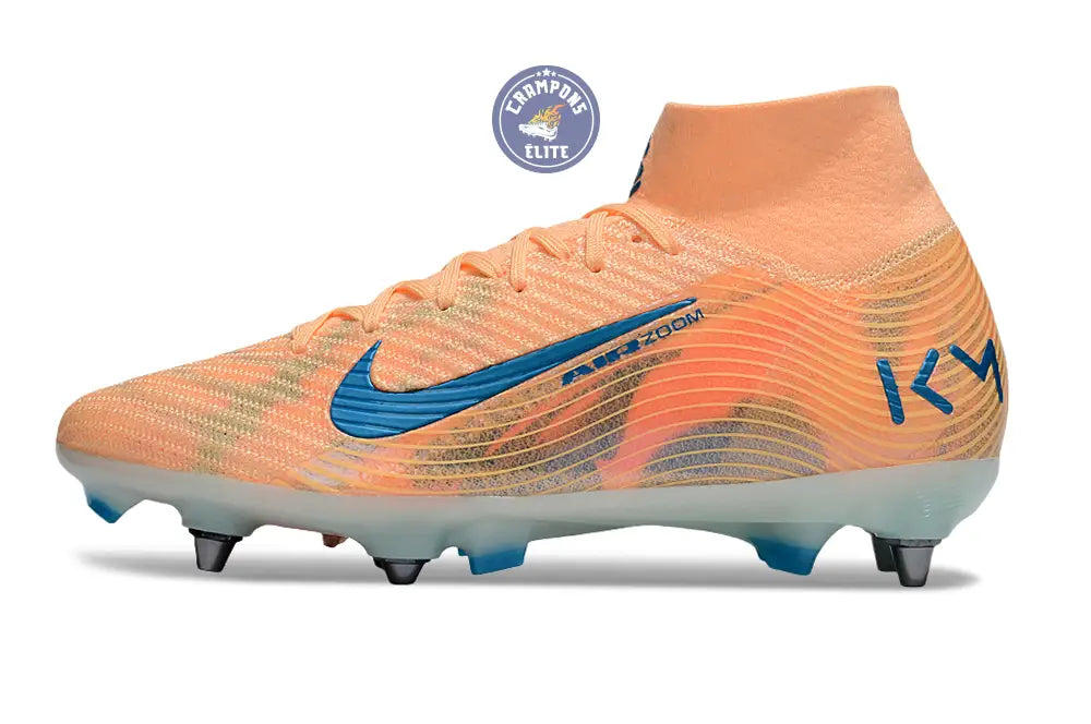 Image of Air Zoom Mercurial Superfly 10 SG Kylian Mbappe - Orange/Bleu turquoise SG