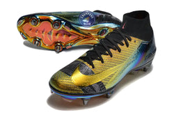 Image of Air Zoom Mercurial Superfly 10 SG Soft Ground - Doré/Noir/Bleu