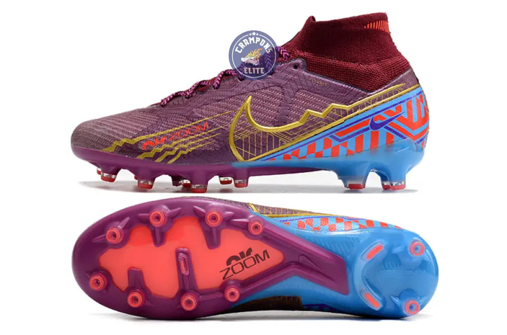 Air Zoom Mercurial Superfly 9 Academy AG Mbappé Personal Edition - Bordeaux/Doré