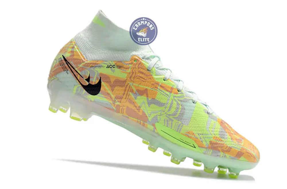 Image of Air Zoom Mercurial Superfly 9 AG Bonded - Vert/Bleu/Orange