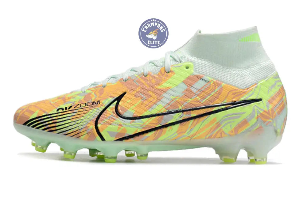 Image of Air Zoom Mercurial Superfly 9 AG Bonded - Vert/Bleu/Orange