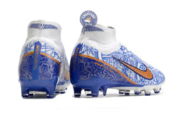 Image of Air Zoom Mercurial Superfly 9 AG CR7 Personal Edition - Blanc/Cuivré/Bleu