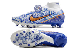 Image of Air Zoom Mercurial Superfly 9 AG CR7 Personal Edition - Blanc/Cuivré/Bleu