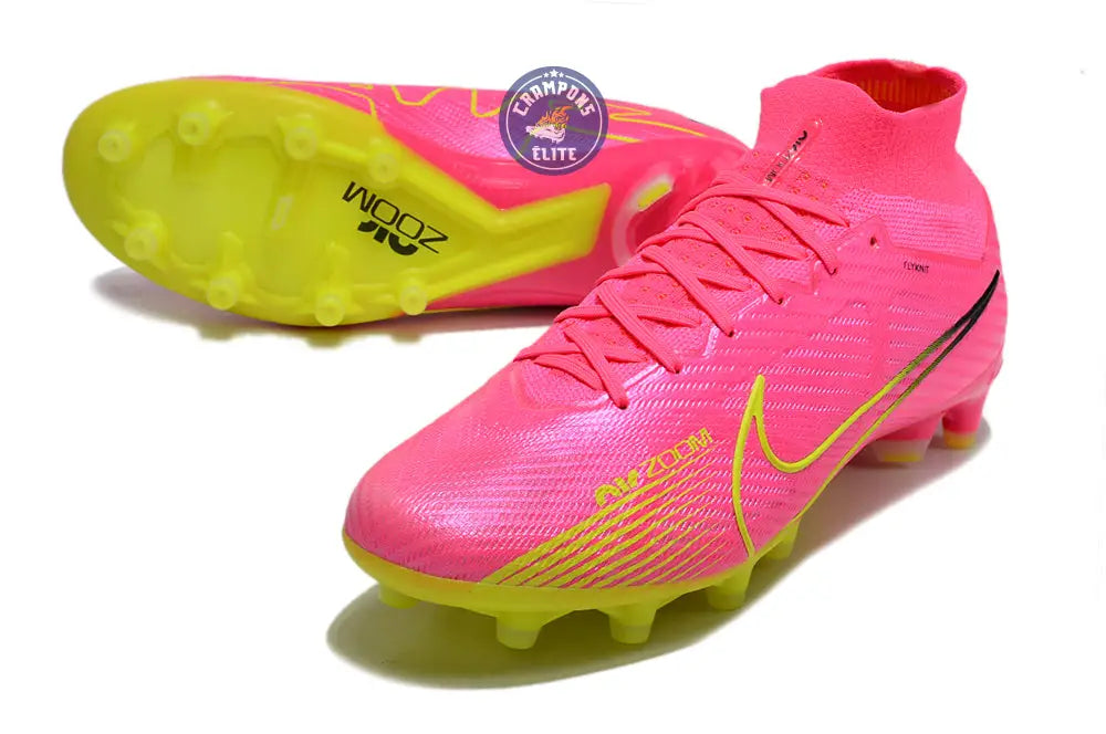 Image of Air Zoom Mercurial Superfly 9 AG Luminous - Rose/Jaune Fluo/Gris