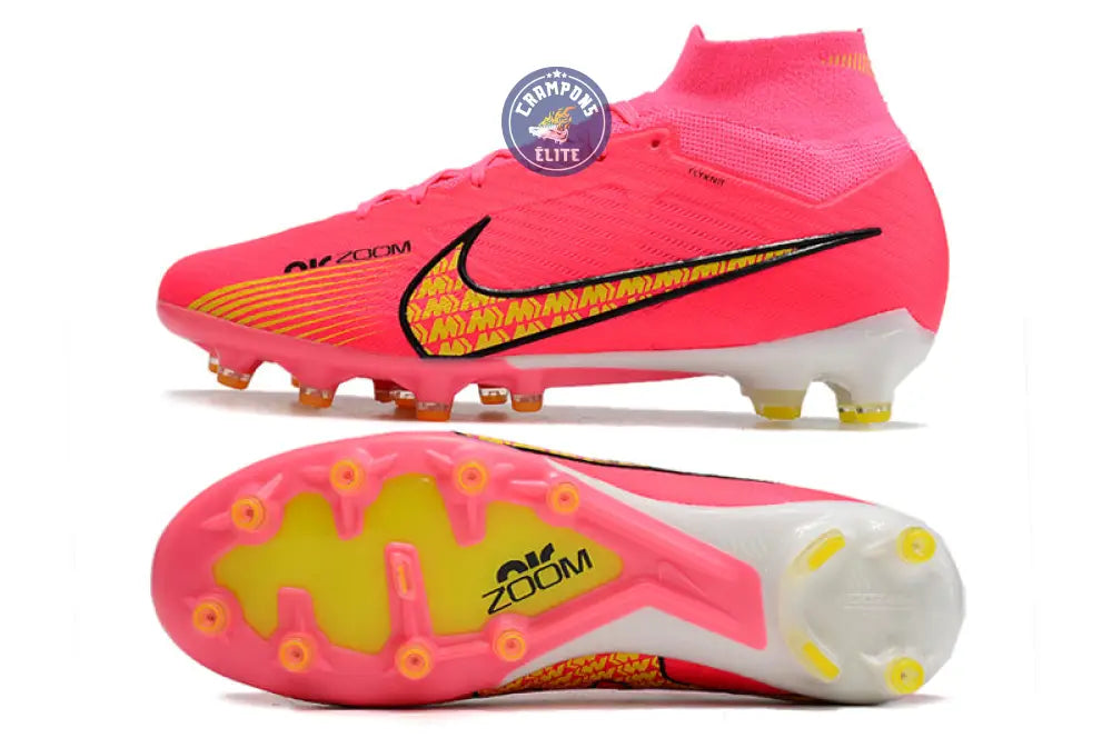 Air Zoom Mercurial Superfly 9 AG - Rose/Jaune/Blanc/Noir