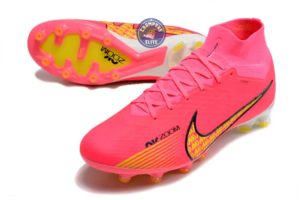 Air Zoom Mercurial Superfly 9 AG - Rose/Jaune/Blanc/Noir