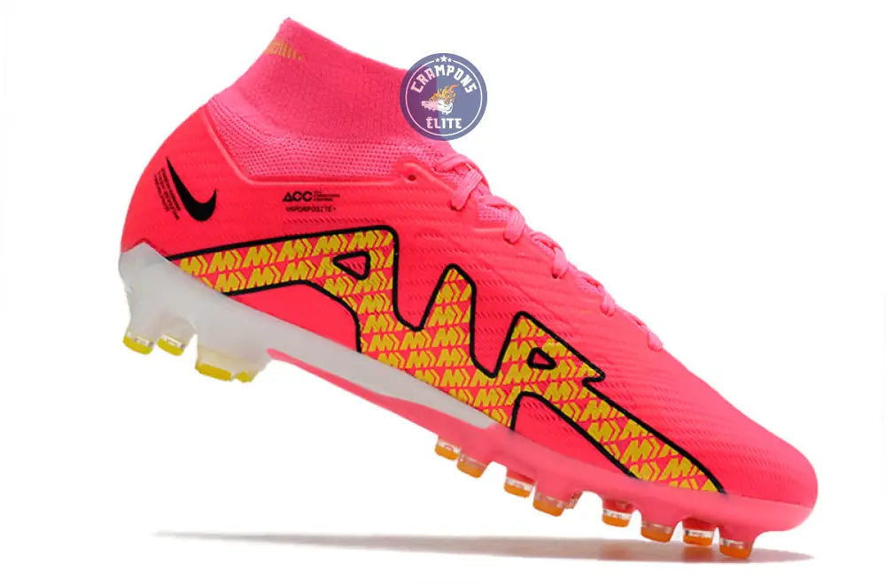 Image of Air Zoom Mercurial Superfly 9 AG - Rose/Jaune/Blanc/Noir