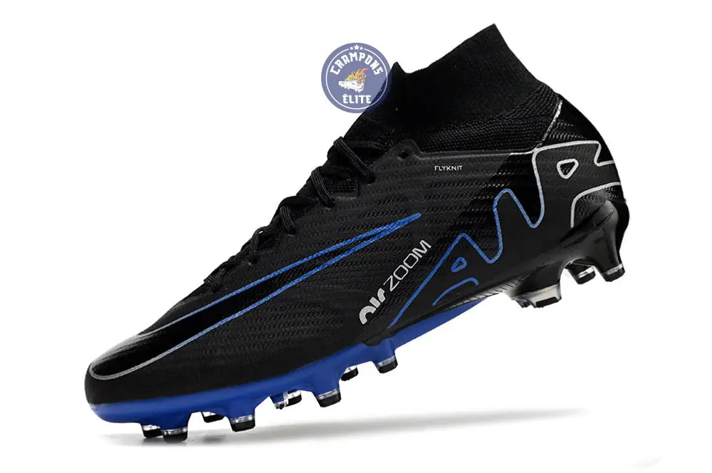 Air Zoom Mercurial Superfly 9 AG Shadow - Noir/Chrome/Bleu