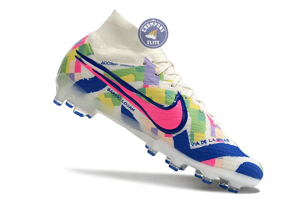 Image of Air Zoom Mercurial Superfly 9 AG SoCal Pack - Blanc/Bleu/Rose/Jaune/Vert