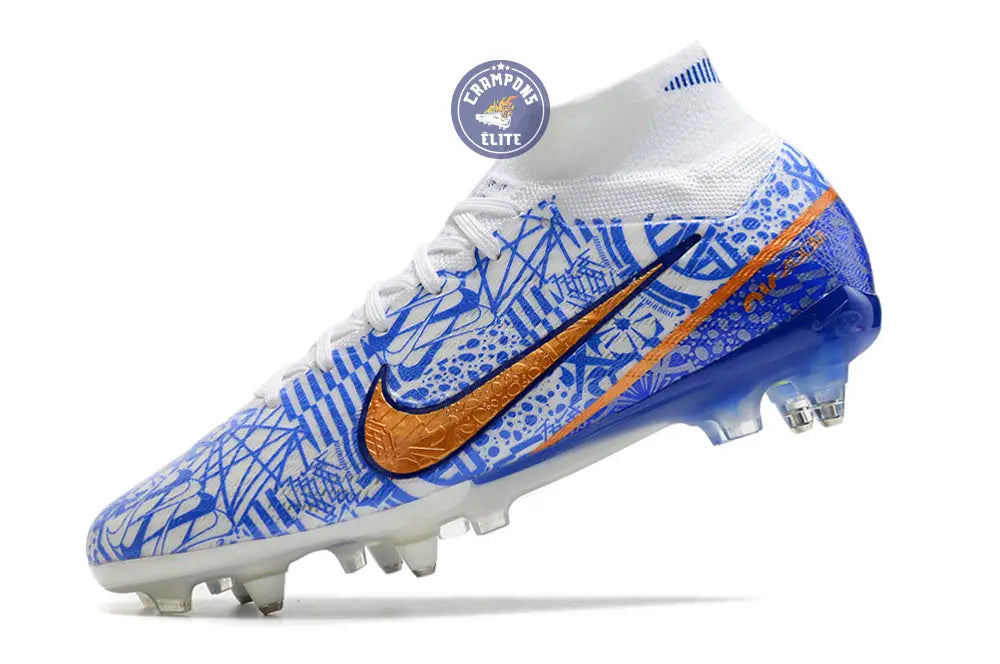 Air Zoom Mercurial Superfly 9 Anticlog SG CR7 Personal Edition - Blanc/Cuivré/Bleu
