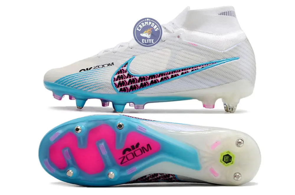 Image of Air Zoom Mercurial Superfly 9 Anticlog SG-PRO Blast - Blanc/Bleu/Rose/Violet