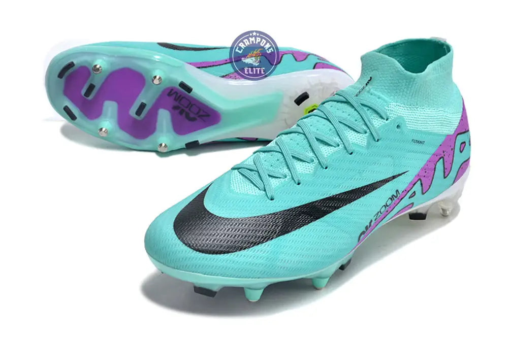 Image of Air Zoom Mercurial Superfly 9 Anticlog SG-PRO Peak Ready - Turquoise/Rose/Noir/Blanc