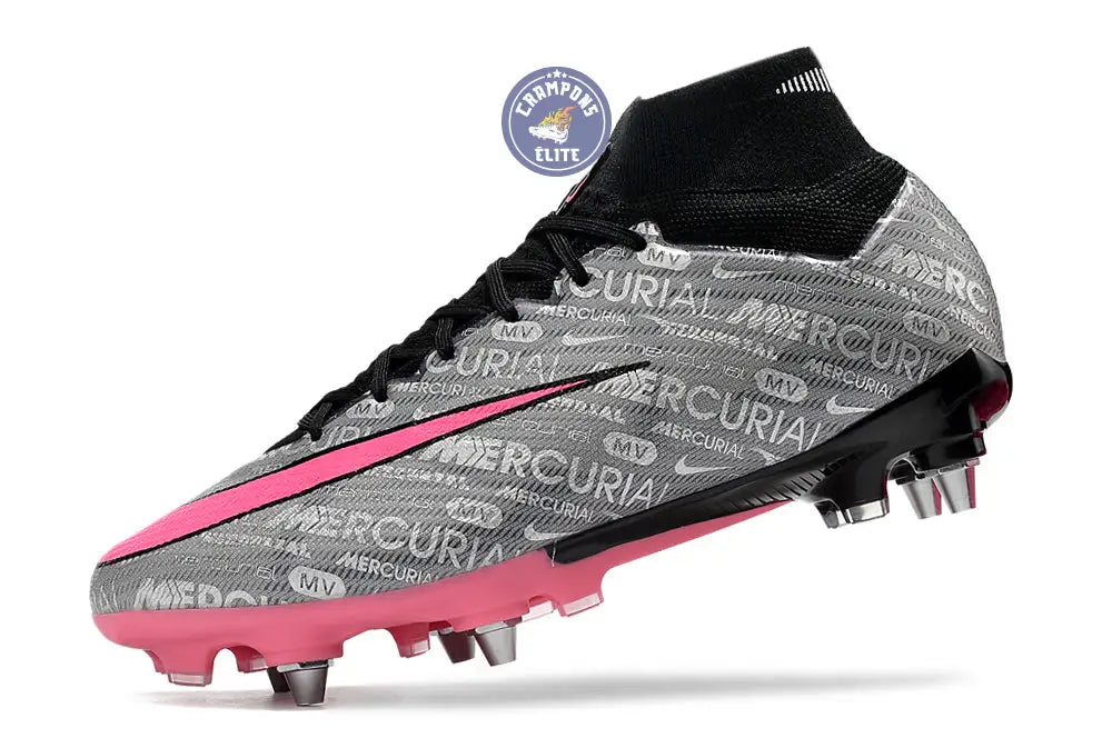 Air Zoom Mercurial Superfly 9 SG 25 - Argenté/Rose/Noir