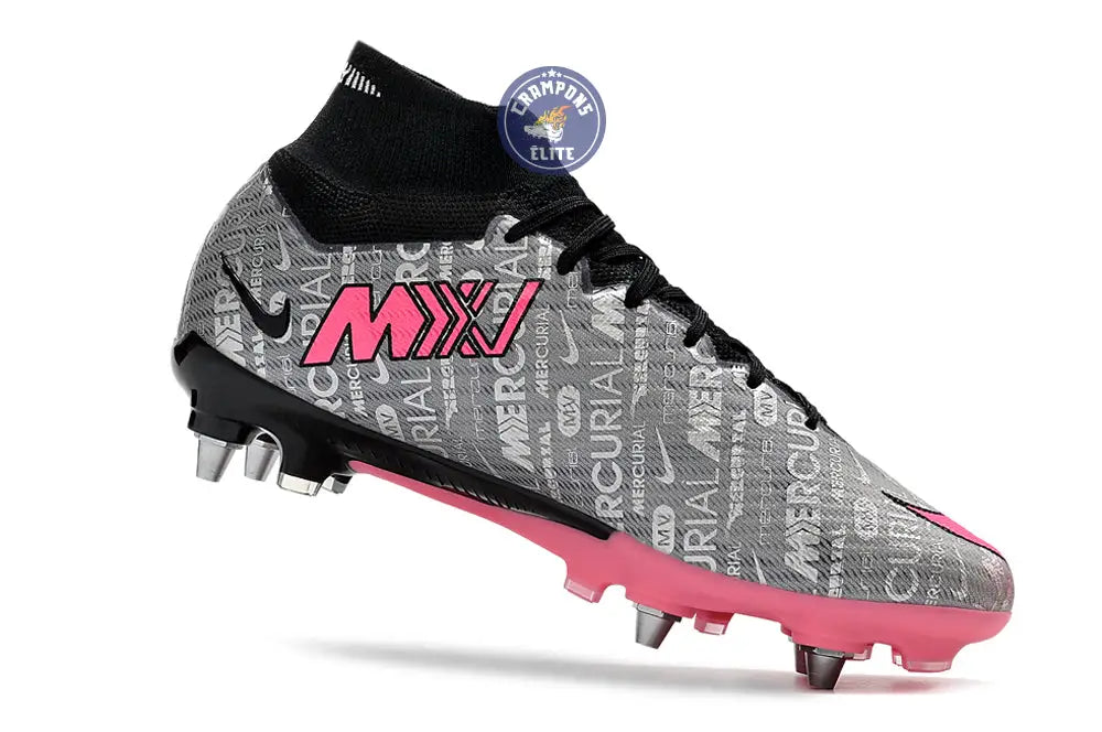 Air Zoom Mercurial Superfly 9 SG 25 - Argenté/Rose/Noir