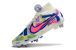 Image of Air Zoom Mercurial Superfly 9 SG - Blanc/Vert/Bleu/Jaune/Rose