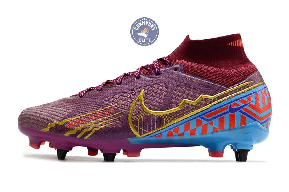 Air Zoom Mercurial Superfly 9 SG Mbappé Personal Edition - Bordeaux/Doré