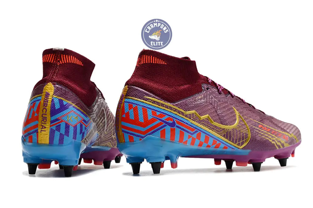 Air Zoom Mercurial Superfly 9 SG Mbappé Personal Edition - Bordeaux/Doré