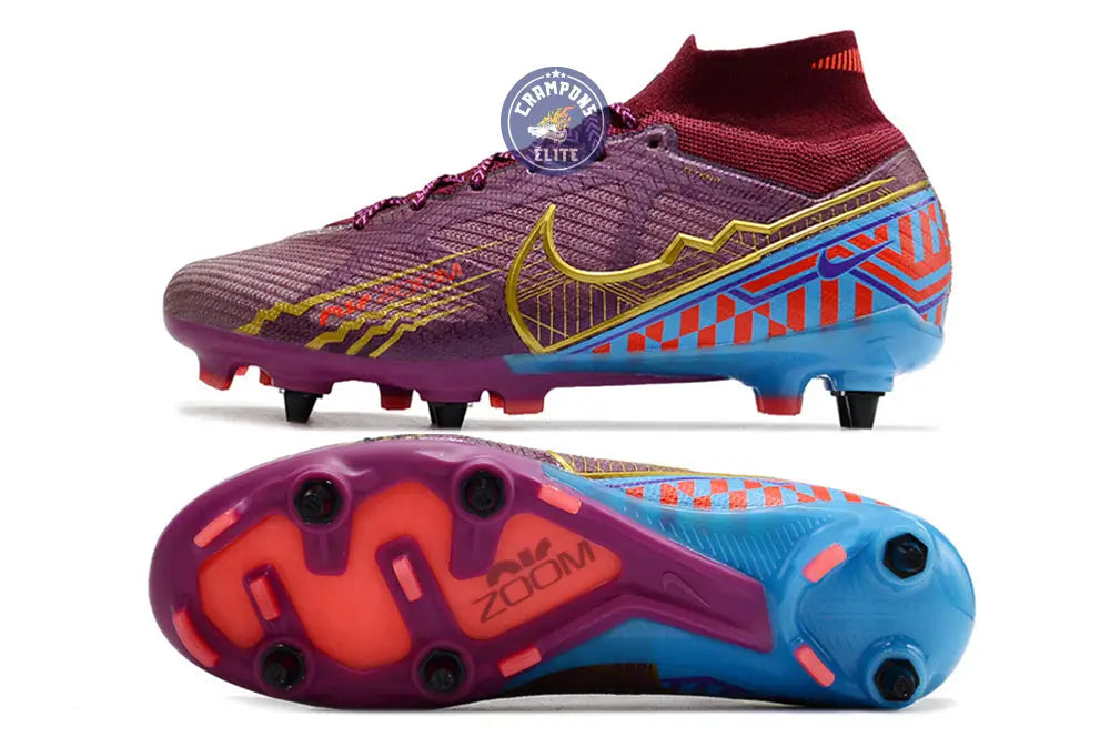 Air Zoom Mercurial Superfly 9 SG Mbappé Personal Edition - Bordeaux/Doré