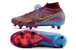 Image of Air Zoom Mercurial Superfly 9 SG Mbappé Personal Edition - Bordeaux/Doré