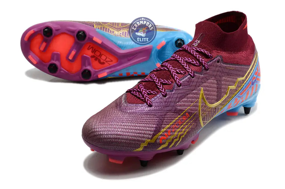 Air Zoom Mercurial Superfly 9 SG Mbappé Personal Edition - Bordeaux/Doré