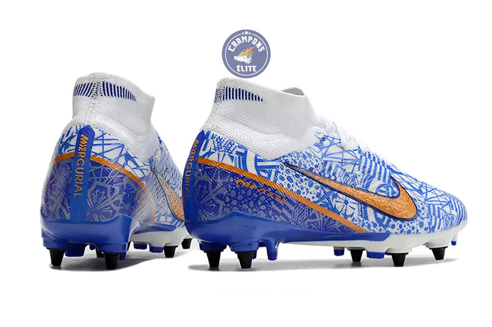 Air Zoom Mercurial Superfly 9 SG-PRO CR7 Personal Edition - Blanc/Cuivré/Bleu