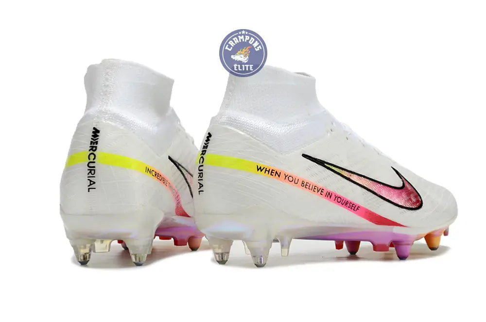 Air Zoom Mercurial Superfly 9 x Rashford Anticlog SG - Blanc/Rose/Orange/Jaune