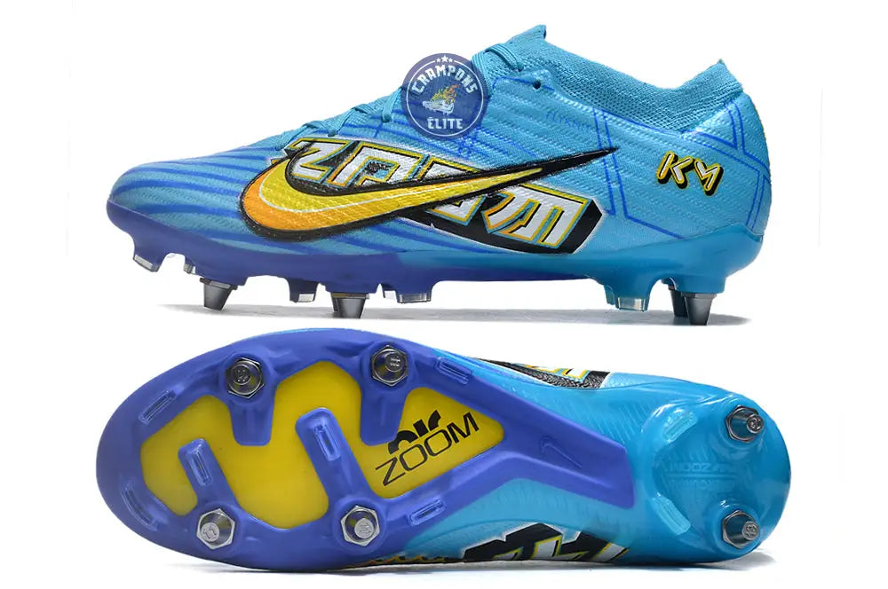 Image of Air Zoom Mercurial Vapor 15 SG Mbappé Personal Edition - Bleu/Blanc