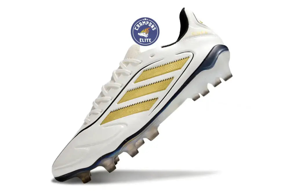 Copa Pure 3 Elite FG Luxe Control Teaser - Blanc/Matte Gold/Noir ÉDITION LIMITÉE