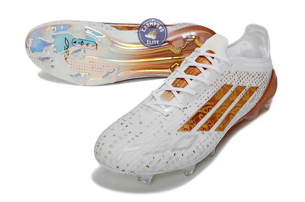 F50 ELITE FG x MOHAMED SALAH AFCON - BLANC/BRONZE ÉDITION LIMITÉE