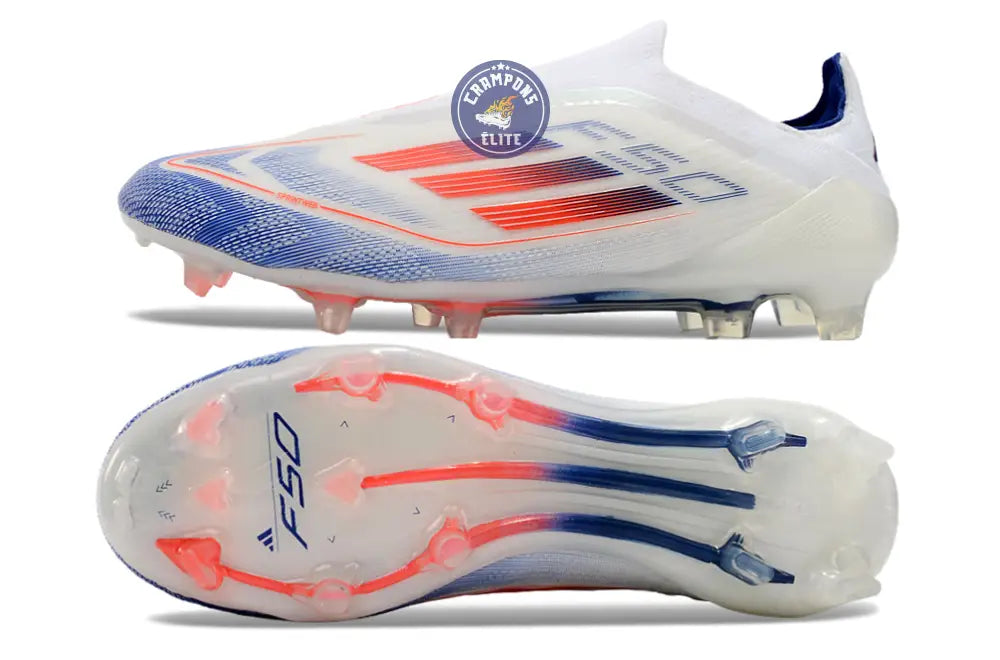 Image of F50 Elite Laceless FG Advancement - Blanc/Rouge/Bleu