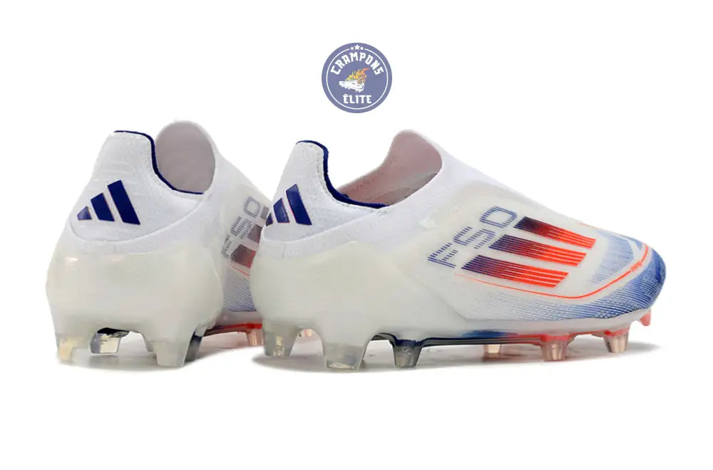 F50 Elite Laceless FG Advancement - Blanc/Rouge/Bleu