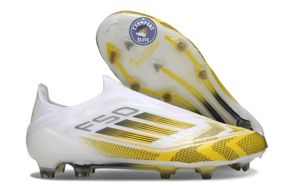Image of F50 Elite Laceless FG - Blanc/Jaune/Noir