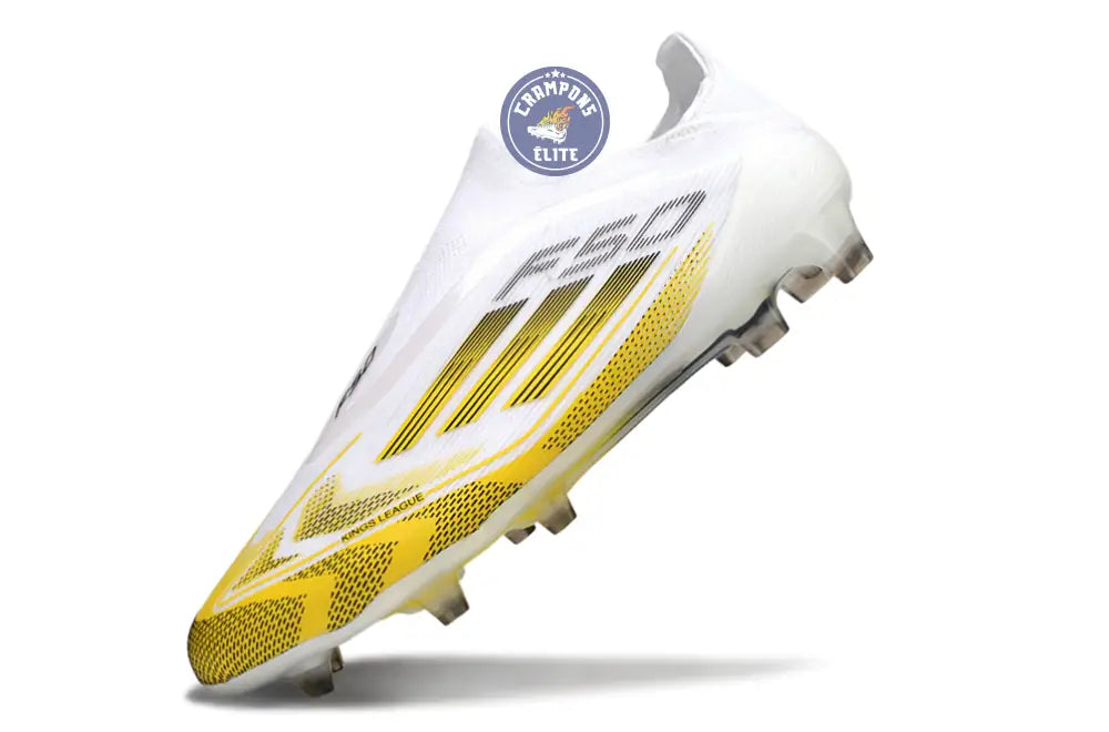 Image of F50 Elite Laceless FG - Blanc/Jaune/Noir