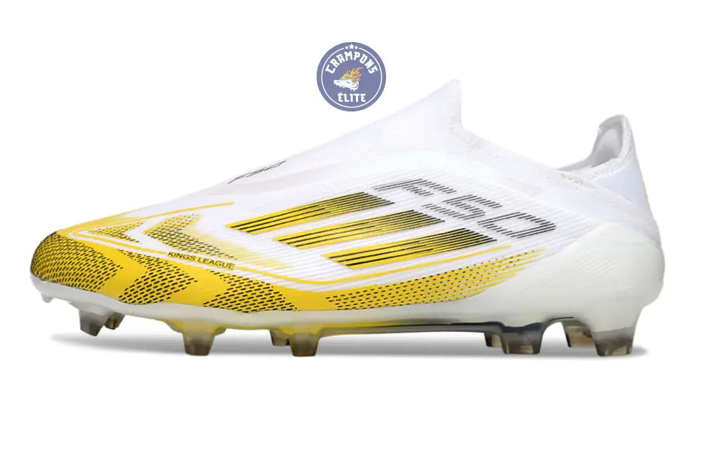 F50 Elite Laceless FG - Blanc/Jaune/Noir
