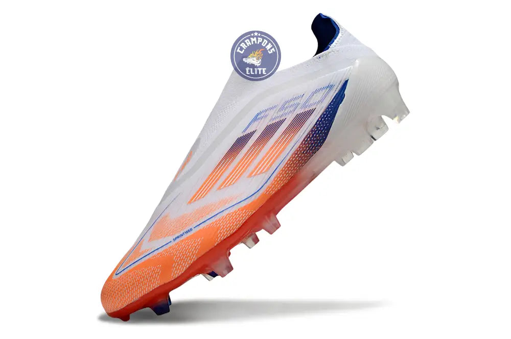 Image of F50 Elite Laceless FG - Blanc/Orange/Bleu