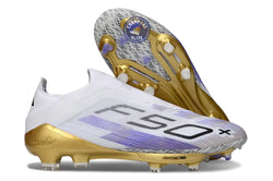 Image of F50 + Elite Laceless FG - Blanc/Violet/Doré