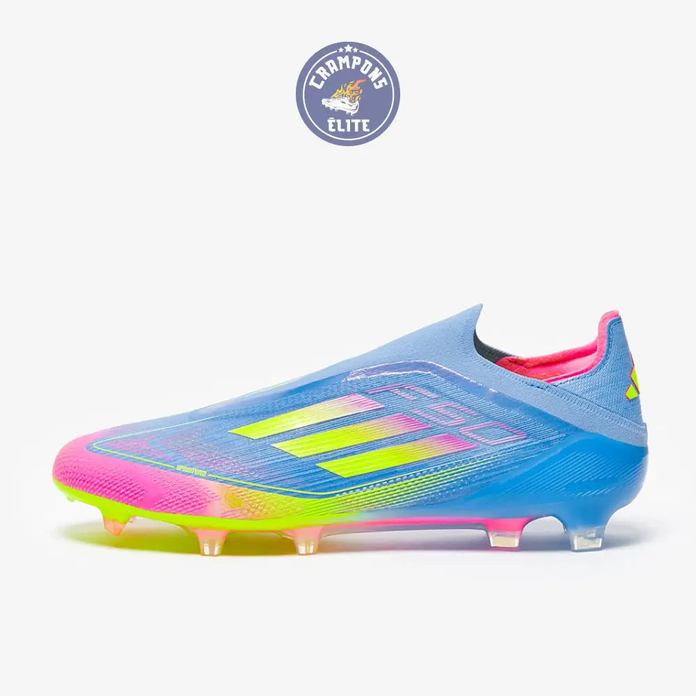 F50 Elite Laceless FG Celestial Victory - Blue Fusion/Lucid Lemon/Lucid Pink