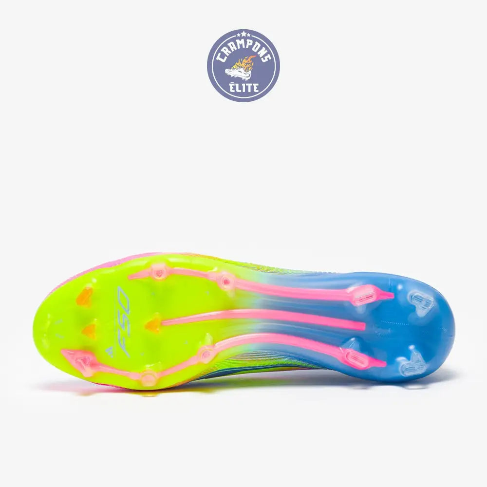 Image of F50 Elite Laceless FG Celestial Victory - Blue Fusion/Lucid Lemon/Lucid Pink