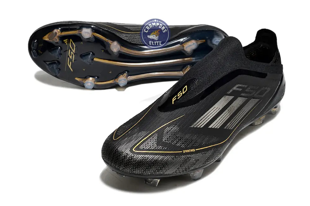 Image of F50 Elite Laceless FG Dark Spark - Noir/Argenté/Doré