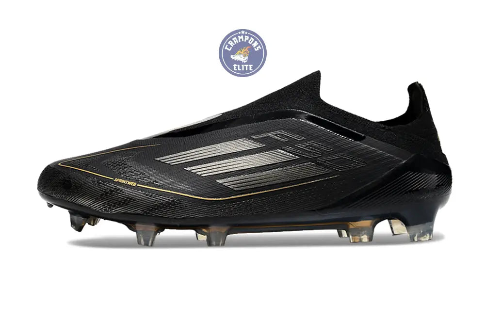 F50 Elite Laceless FG Dark Spark - Noir/Argenté/Doré