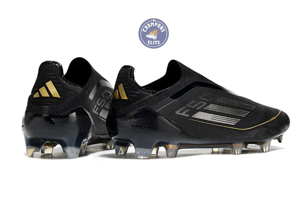 F50 Elite Laceless FG Dark Spark - Noir/Argenté/Doré