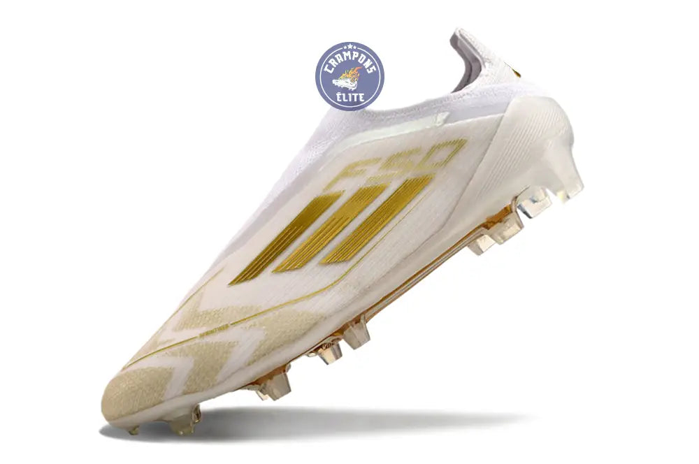 F50 Elite Laceless FG Day Spark - Blanc/Doré/Blanc