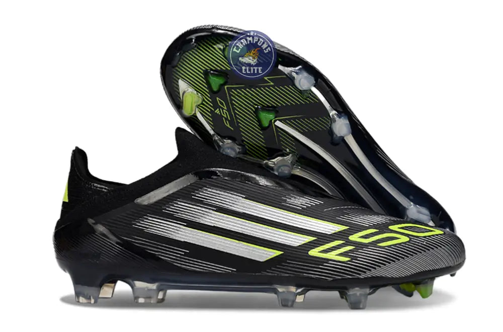 F50 Elite Laceless FG - Noir/Vert/Gris