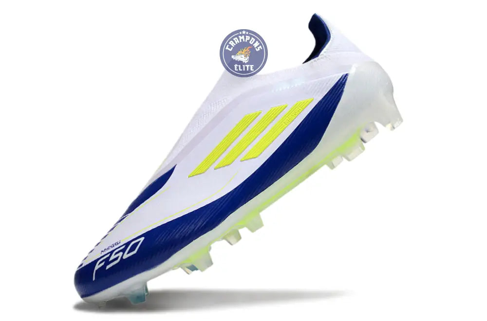 F50 Elite Laceless FG Messi - Blanc/Jaune/Violet
