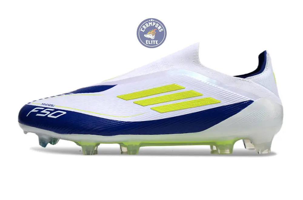 F50 Elite Laceless FG Messi - Blanc/Jaune/Violet